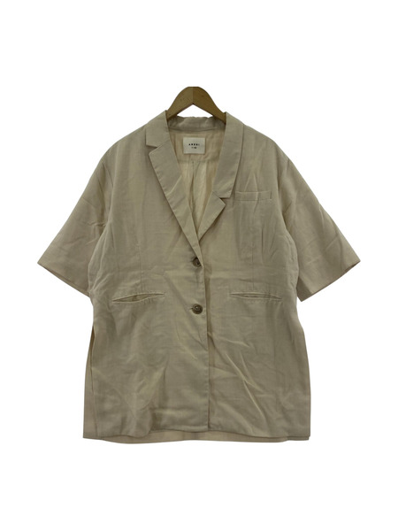 AMERI LIGHT HALF SLEEVE SHIRT JACKET ベージュ 02210671100