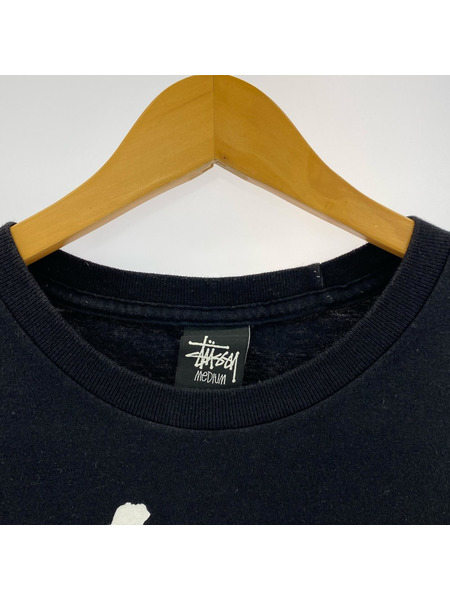 STUSSY 半袖Tシャツ・カットソー ×Yo! MTV RAPS 黒 (M)