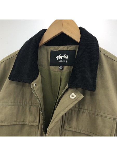 STUSSY コットンワークジャケット カーキ