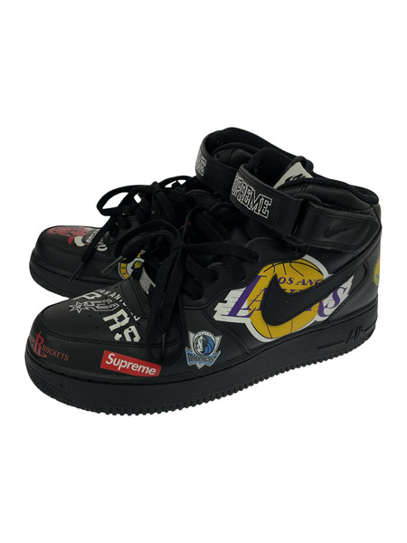 Supreme×NBA×Nike/Air Force1 Mid 07/27cm/BLK