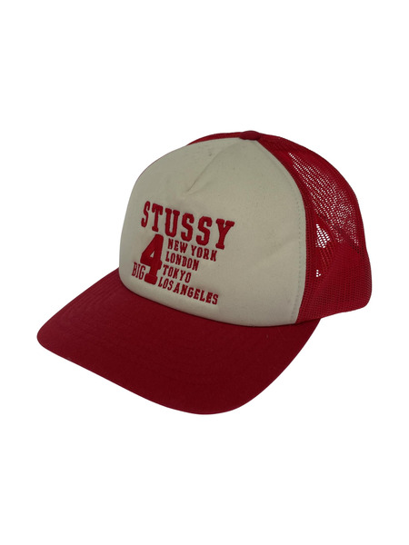 STUSSY BIG4 Trucker Cap Red