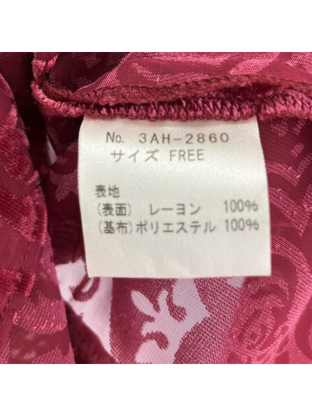 HYSTERICS 長袖シャツ レース 総柄 赤（F）