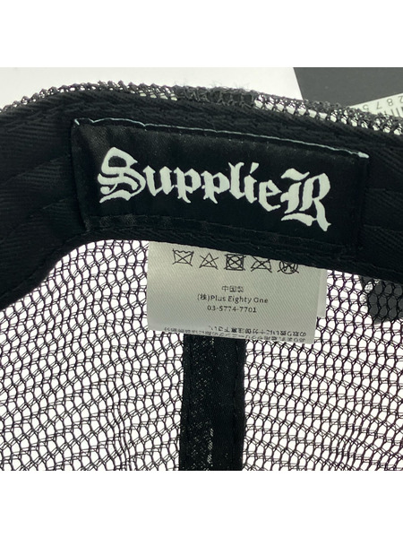 NOREMID X SUPPLIER Spdier Web Cross Leather Patch Mesh Cap