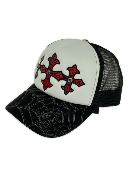 NOREMID X SUPPLIER Spdier Web Cross Leather Patch Mesh Cap