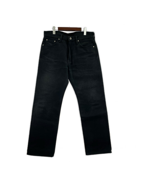 IRON HEART 21oz 黒鎧デニム ストレート 黒 (W34)
