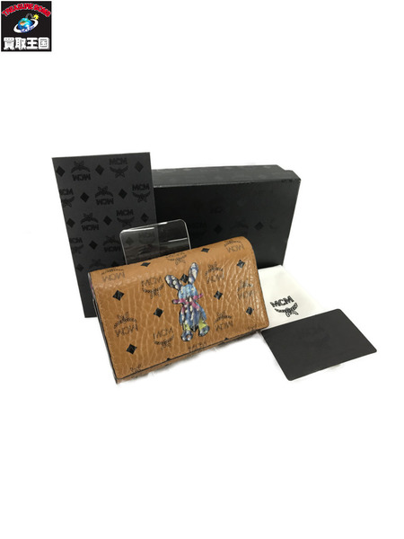 MCM コンパクトウォレット ヴィセトス柄　ラビット　三つ折り財布