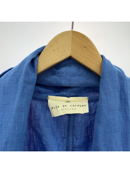 ジャケット BLUE DE COCAGNE リネンカーディガン M ブルー