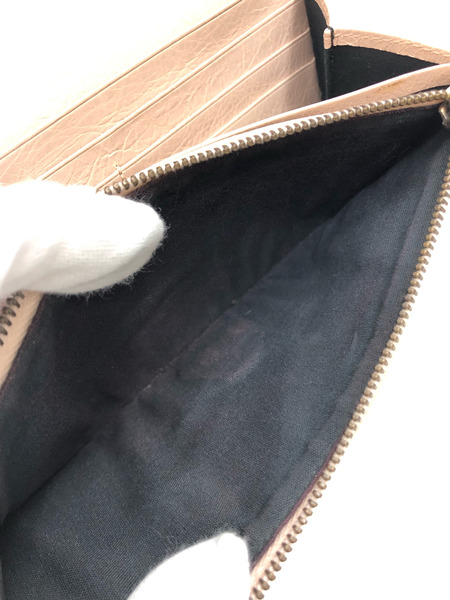 Balenciaga ラウンドジップウォレット ピンク ※小銭入れのファスナー×