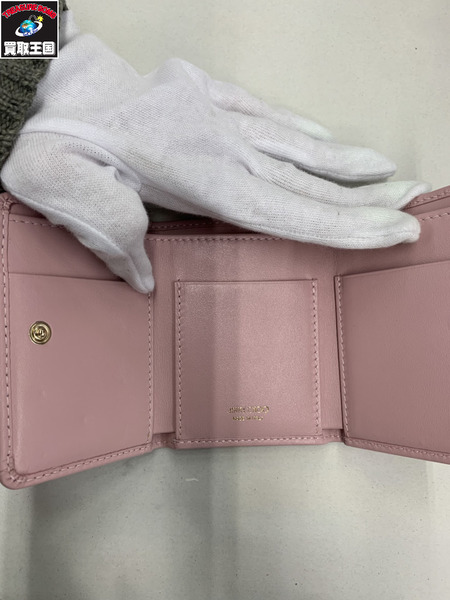 コンパクトウォレット NEMO スターエンボス ピンク