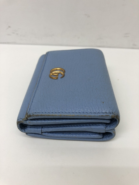 GUCCI/474746/GGマーモント/コンパクトウォレット/青[値下]