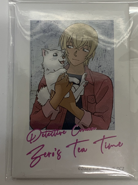 名探偵コナン ゼロの日常 ライフスタイルシリーズ スクエア缶バッジ 安室透＆ハロ 未開封 ゼロのティータイム ゼロティー 降谷零 バーボン 