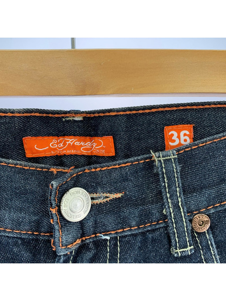 Ed Hardy デニム・ジーンズ エドハーディ 刺繍デニムデザインパンツ LOT200
