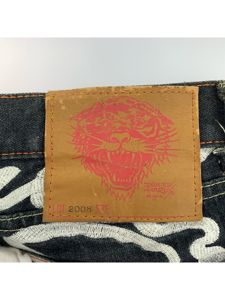 Ed Hardy デニム・ジーンズ エドハーディ 刺繍デニムデザインパンツ LOT200