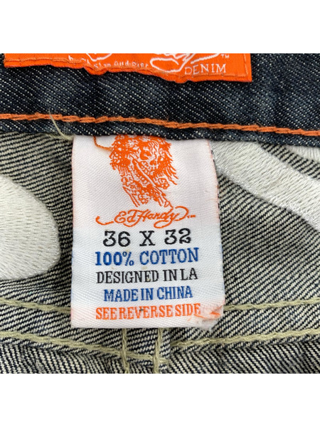 Ed Hardy デニム・ジーンズ エドハーディ 刺繍デニムデザインパンツ LOT200
