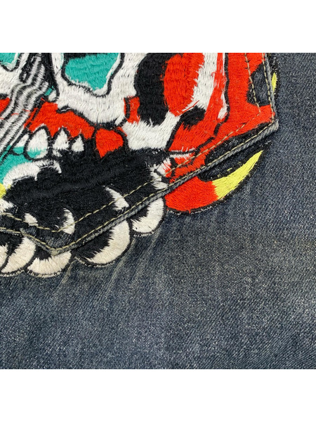 Ed Hardy デニム・ジーンズ エドハーディ 刺繍デニムデザインパンツ LOT200