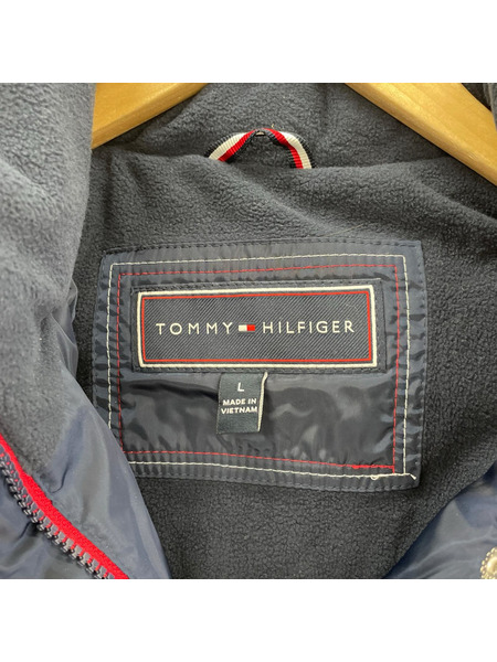 TOMMY HILFIGER ダウンジャケット 裏フリース ネイビー (L)