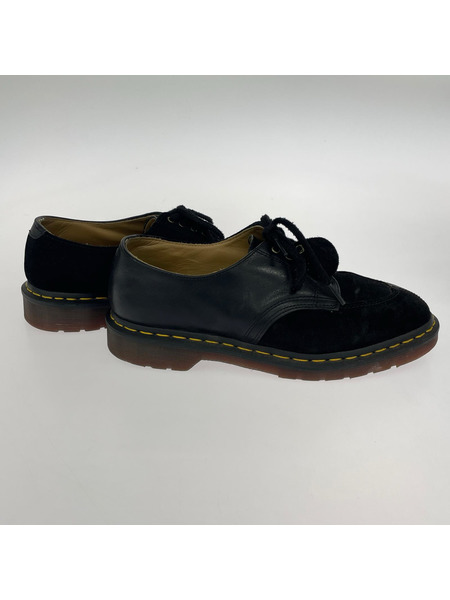 Dr.Martens 2046 ダービーシューズ UK7 スムースレザー&スウェード切替 ブラック