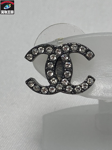 CHANEL ラインストーン ピアス ココマーク シャネル　