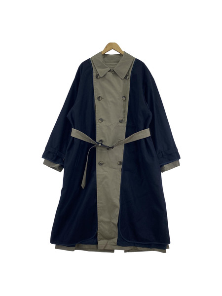 YOKE 20AW REVERSIBLE TRANCH COAT 3 ネイビー