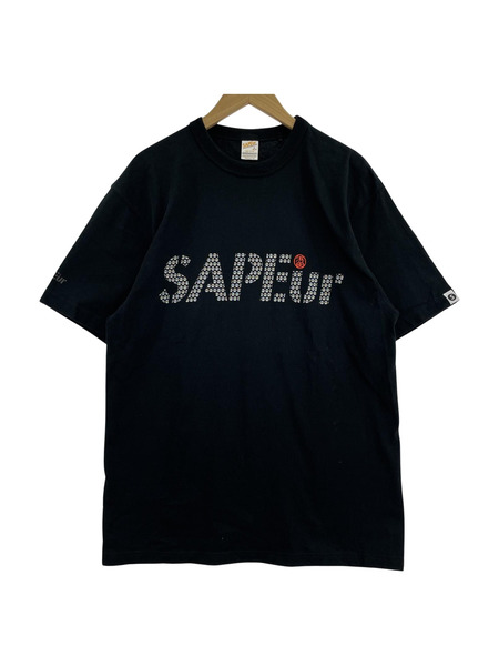 SAPeur　MASATOSHI HAMADA 印鑑ロゴ S/Sカットソー (L) BLK