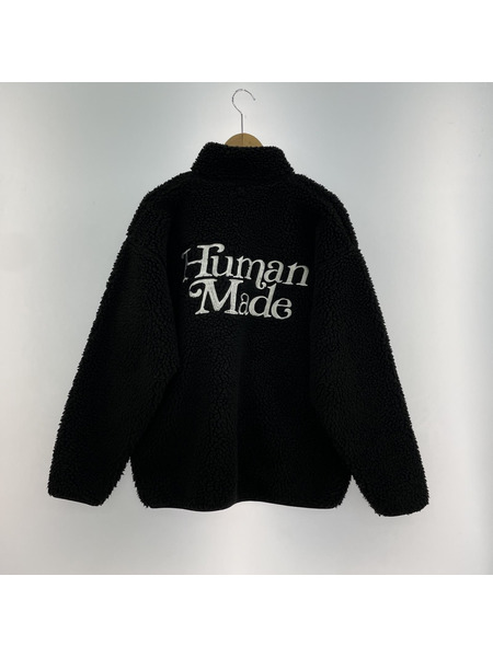 HUMAN MADE×Girl's Don't Cry Fleece Jacket Black フリースPO S 黒