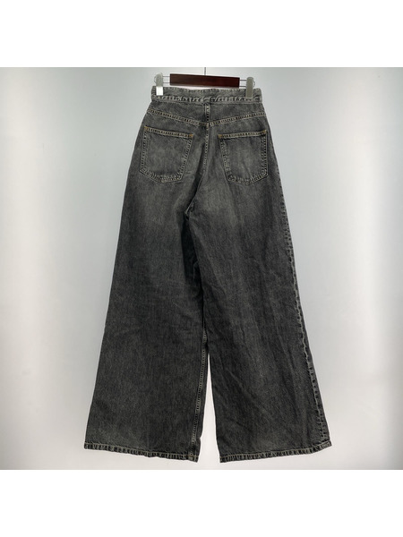 JOHN LAWRENCE SULLIVAN ゛ washed denim wide pants M インディゴ