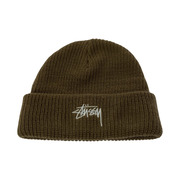 STUSSY ロゴニットキャップ グレージュ 132858