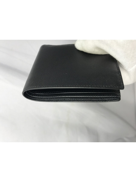 コンパクトウォレット SAINT LAURENT 2つ折り財布 バイフォールドウォレット 黒