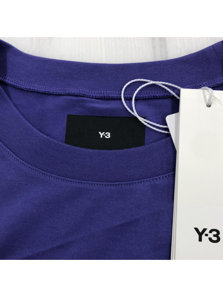 Y-3/オーバーサイズロゴプリントTシャツ/紫