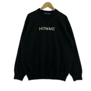 COMME des GARCONS ニット・セーター 23SS LOGO CREW KNIT BLK M