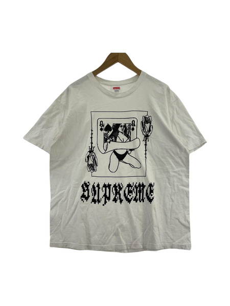 Supreme 19FW Queen Tee トランプ クイーン Tシャツ(L) ホワイト
