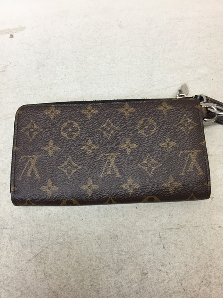 LOUIS VUITTON/モノグラムマカサー/ジッピードラゴンヌ/L字ジップ財布/M69407