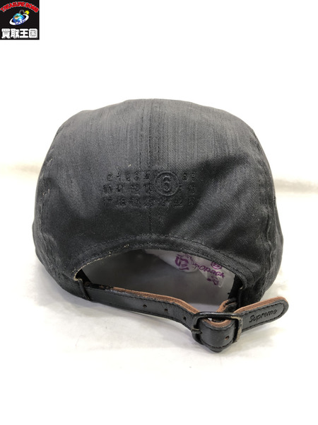 Supreme/MM6 Maison Margiela Painted Camp Cap/黒/シュプリーム