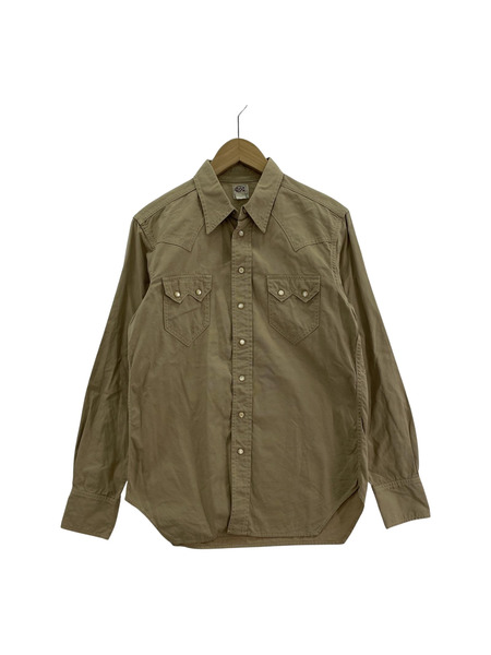 REAL McCOY'S 長袖シャツ 301S ウエスタンシャツ ベージュ 15