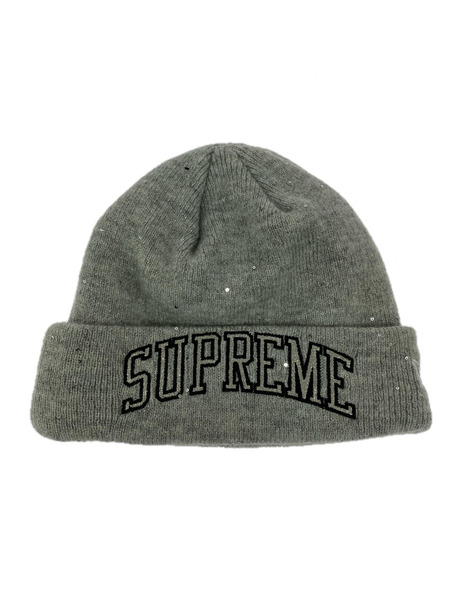 Supreme ニットキャップ New Era Metallic Arc beanie グレー