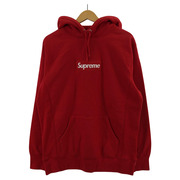 Supreme Box Logo Fooded Sweatshirt RED (M)