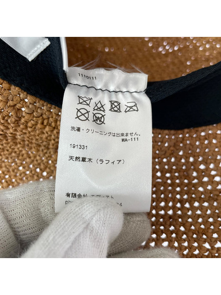 KIJIMA TAKAYUKI ハット RAFFIA ストローハット F 茶 191331