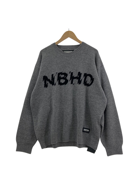 NEIGHBORHOOD　2023AW NEIGHBORHOOD INTARSIA SWEATER グレー