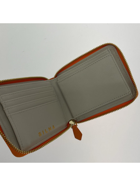 . コンパクトウォレット SILNA ジップウォレット　オレンジ
