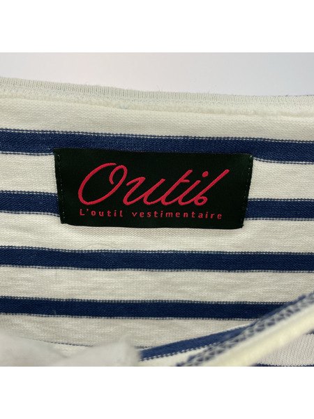 OUTIL 長袖Tシャツ・カットソー バスクシャツ 1 ブルー[値下]