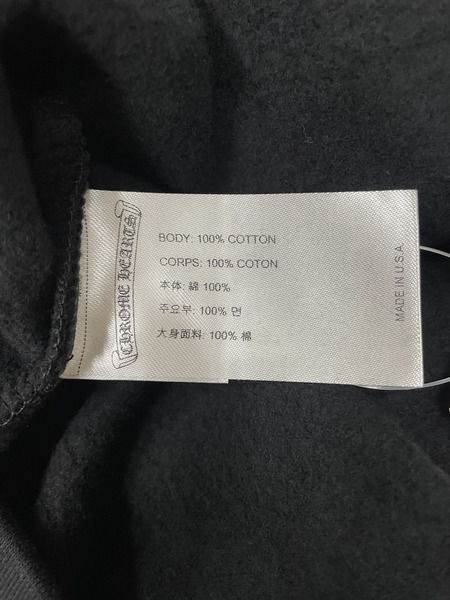 CHROME HEARTS SWTSHRT HD VERTICAL LOGO バーティカルロゴ プルオーバーパーカー XL 黒