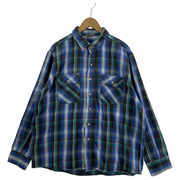 80s five brothers heavy flannel 青系 XL