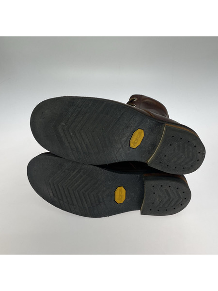 SLOW WEAR ブーツ クロムエクセルレザープレーンMIDブーツ サイドジップ 茶