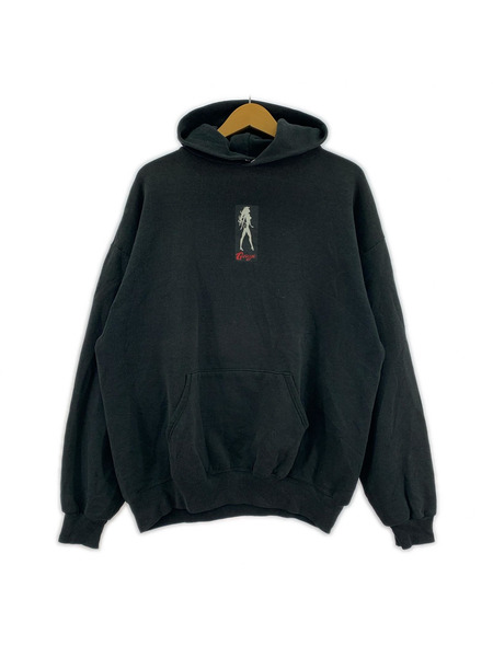 gouge パーカー 90s USA製 両面ガール BLK XL