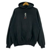 gouge パーカー 90s USA製 両面ガール BLK XL