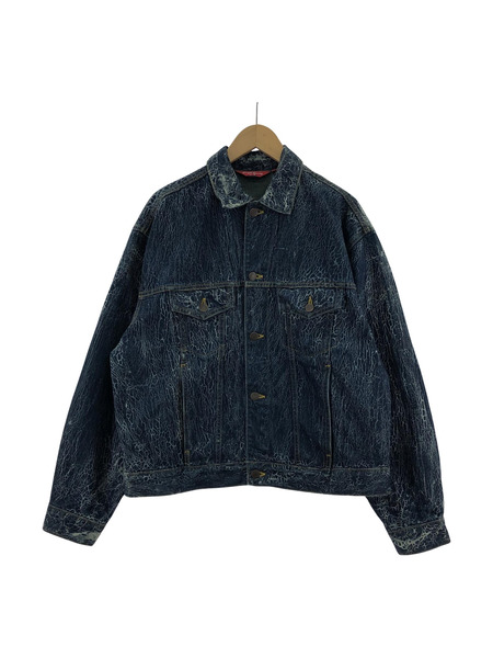 Supreme Crackle Denim Trucker Jacket Ｓ