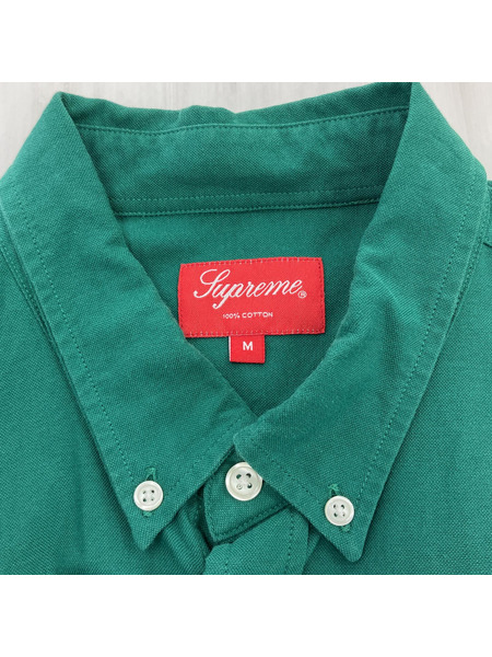 Supreme L/S oxford shirt グリーン M