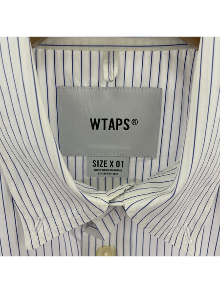 WTAPS THOMAS MASON オーバーサイズストライプシャツ (1)