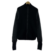 MONCLER 切リ替エシジップアップニット ブラック S  A2-097-94047-00-9796