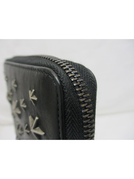 BIKER LEATHER WITH STARS コンパクトウォレット